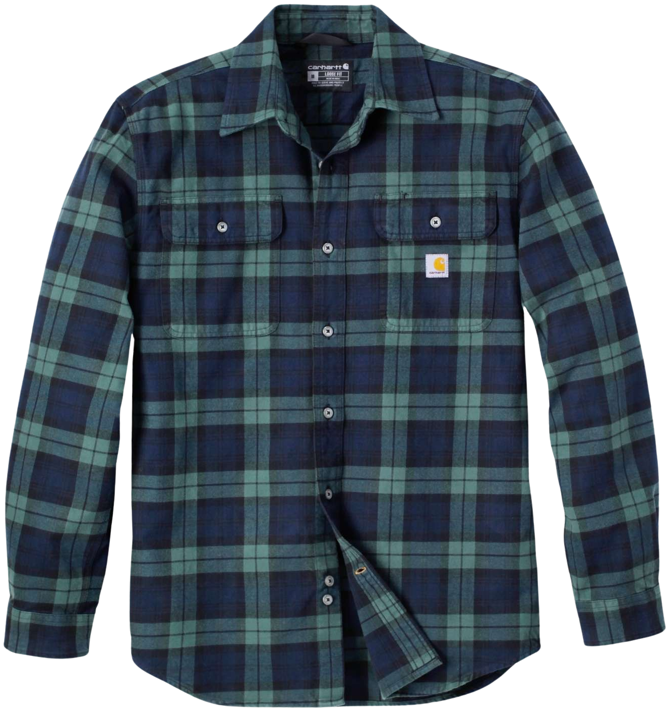 Carhartt Workwear Carhartt Workwear Carhartt M's Heavy Flannel L/S Plaid Shirt Frosted Balsam