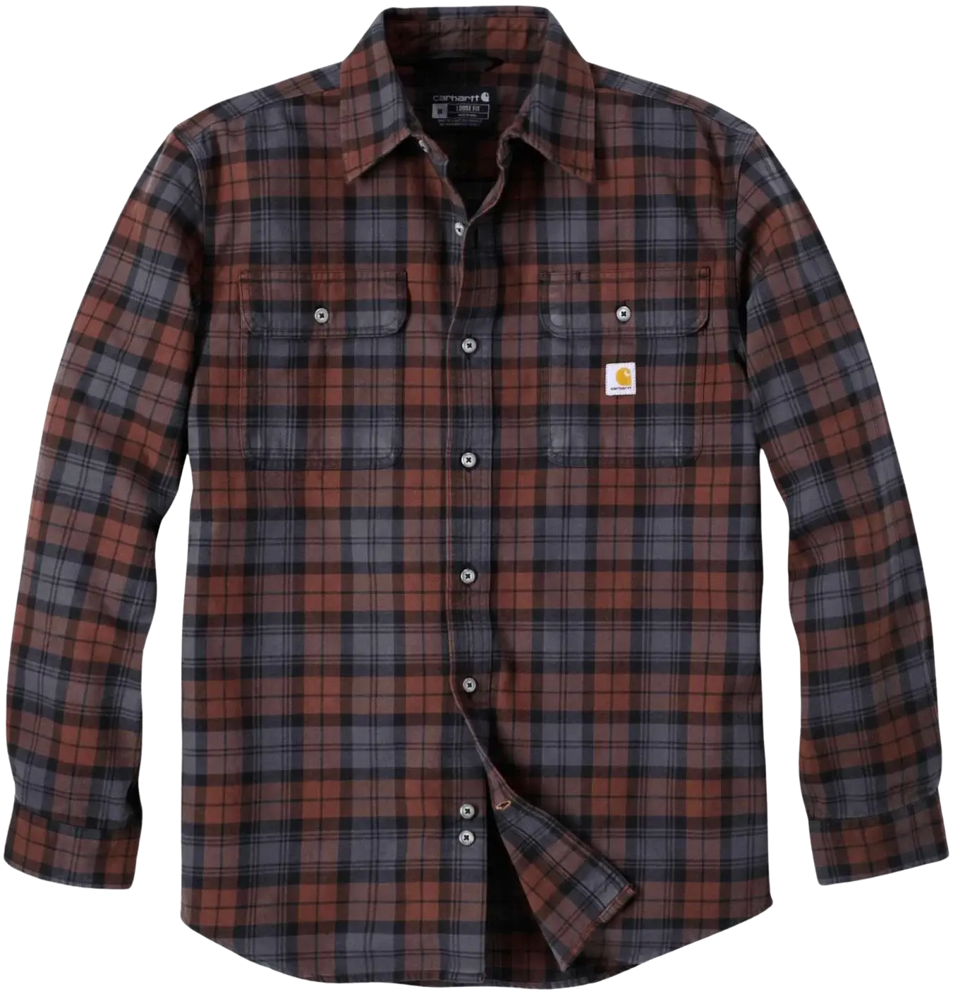 Carhartt Workwear Carhartt Workwear Carhartt M's Heavy Flannel L/S Plaid Shirt Mocha
