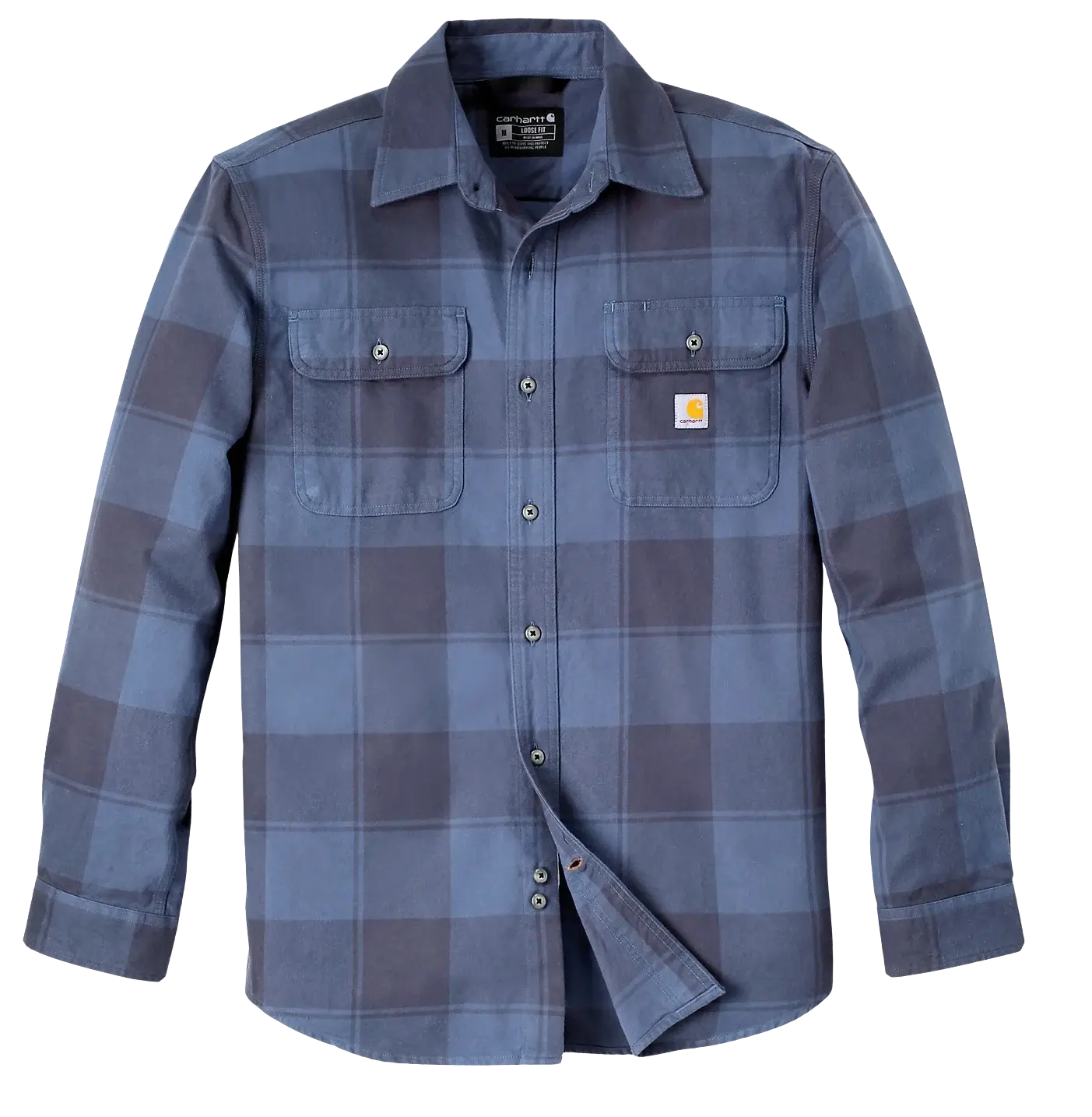 Carhartt Workwear Carhartt Workwear Carhartt M's Heavy Flannel L/S Plaid Shirt Navy