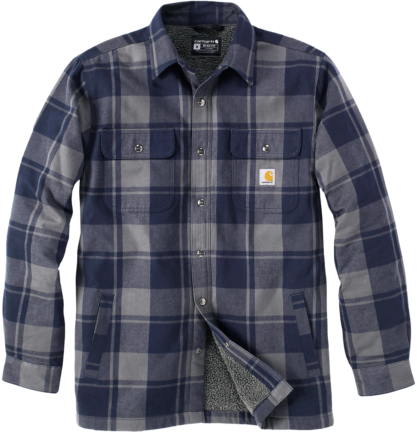 Carhartt Workwear Carhartt Workwear Carhartt M's Flannel Sherpa Lined Shirt Jacket Navy
