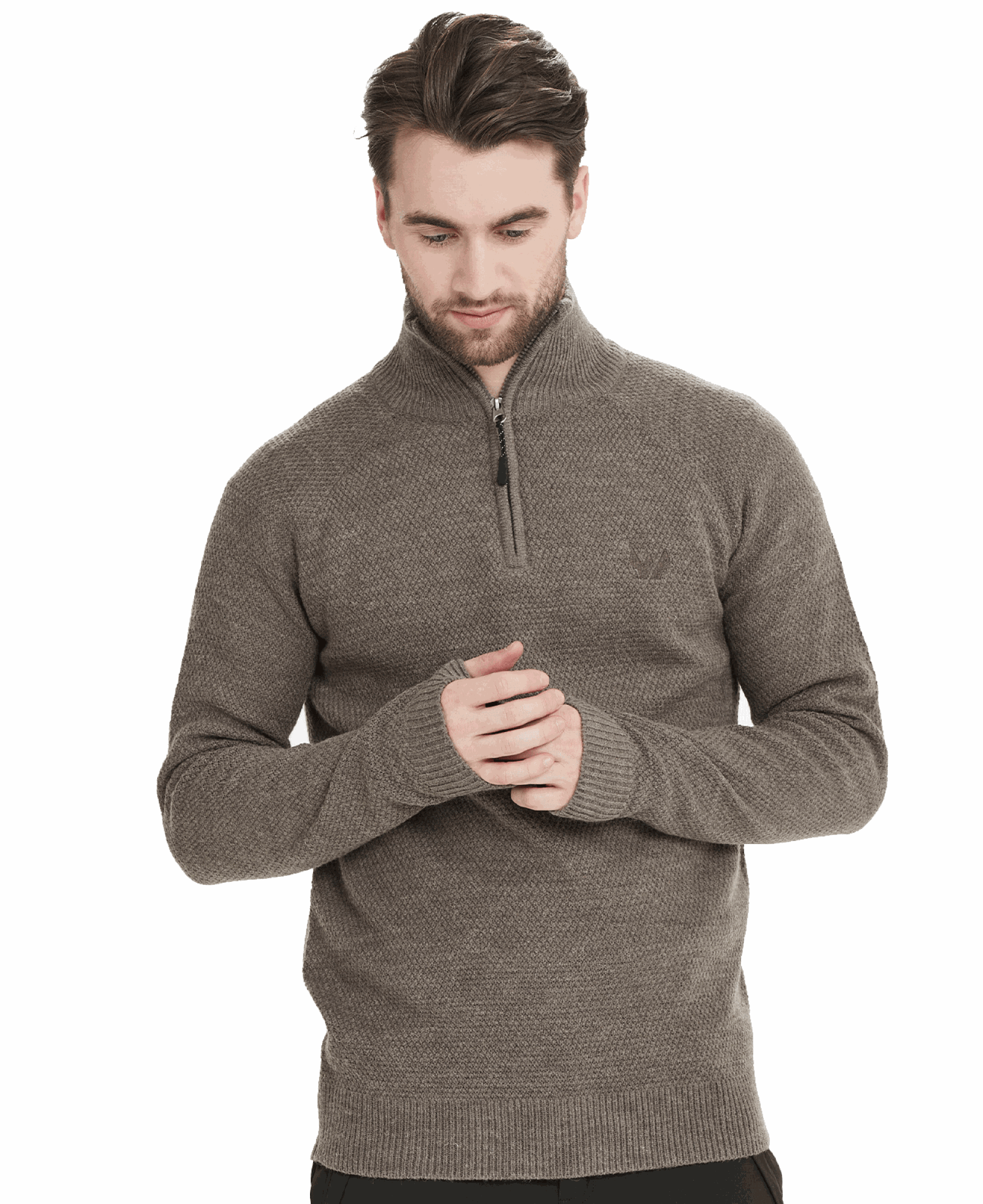 Whistler Whistler Santus M half Zip Knit Dark Grey Melange