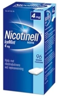Nicotinell Tyggegummi 4mg Icemint 96 stk