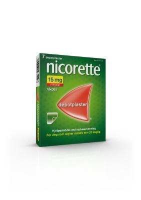 Nicorette depotplaster 15mg/16 timer - 7stk
