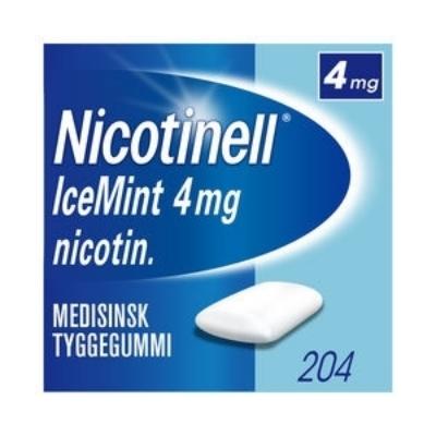 Nicotinell tyggegum 4mg icemint 204 stk