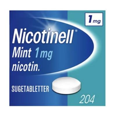 Nicotinell Sugetabletter 1mg Mint 204 stk