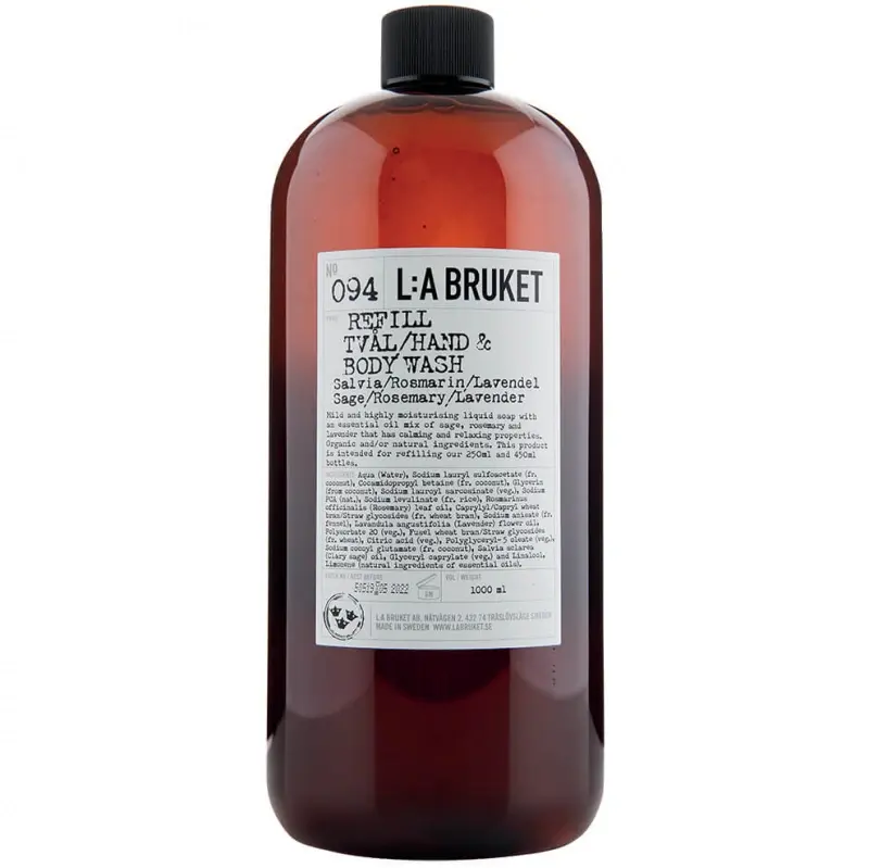 L:a Bruket L:a Bruket 094 Flytande Tvål Salvia/Rosmarin/Lavendel (1000ml) Refill
