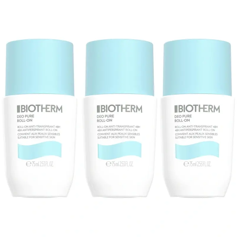 Biotherm Biotherm Deo Pure Roll-On Trio (3 x 75 ml)