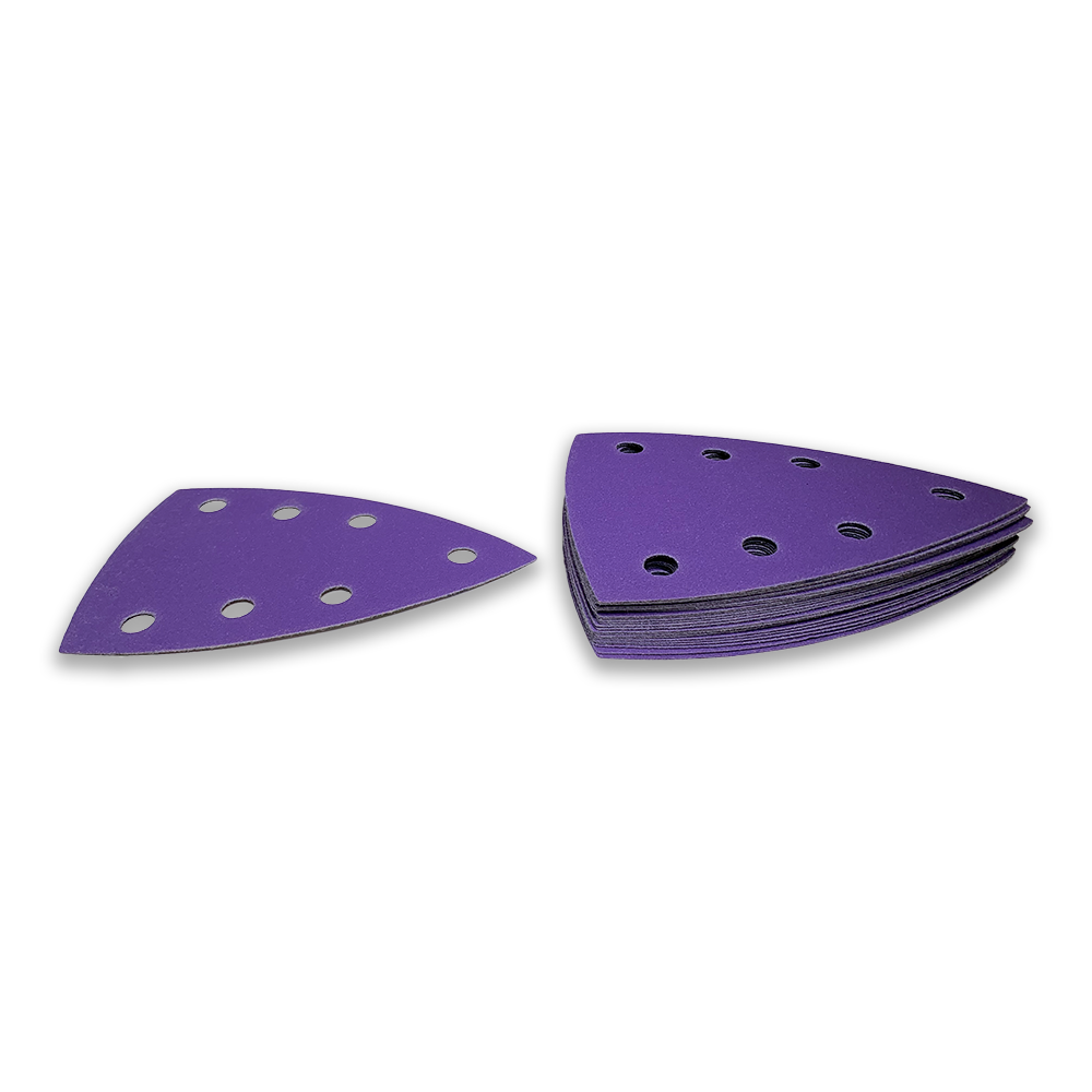 Cool Abrasives Trekantslipeark 100x150mm 7 hull - Cool Violet Korn P60