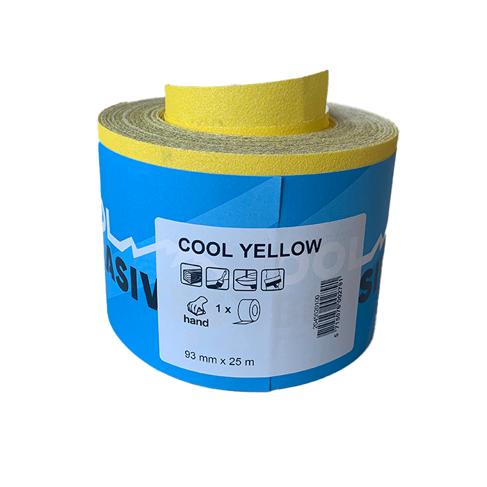 Cool Abrasives 93mm x 25m slipepapir rull fra Cool Abrasives Korn P120