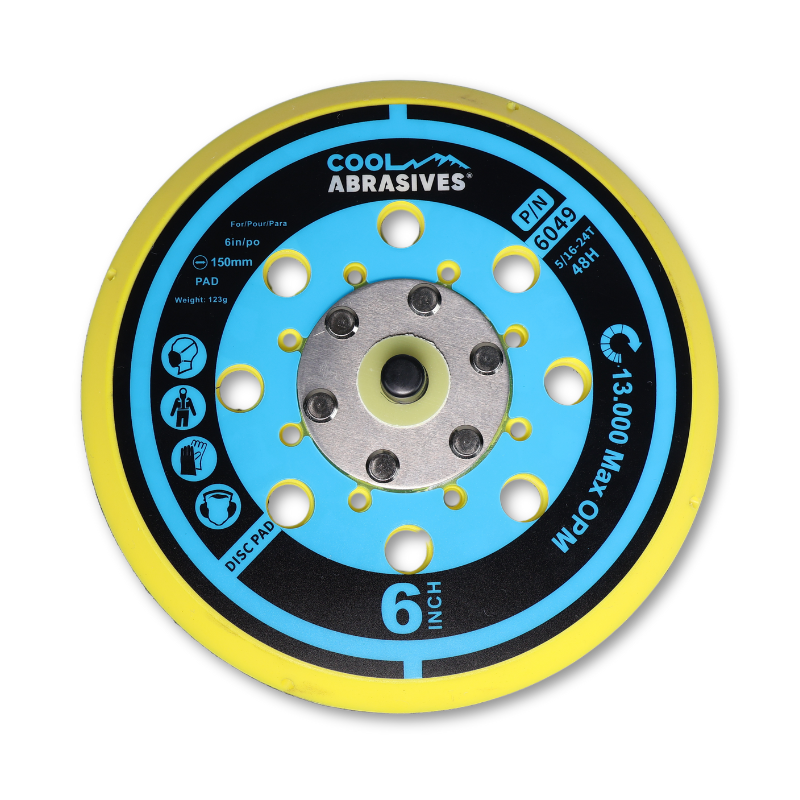Cool Abrasives Ø150 mm bakplate for luftdrevne eksenterslipere 48 hull / 5/16" gjenger