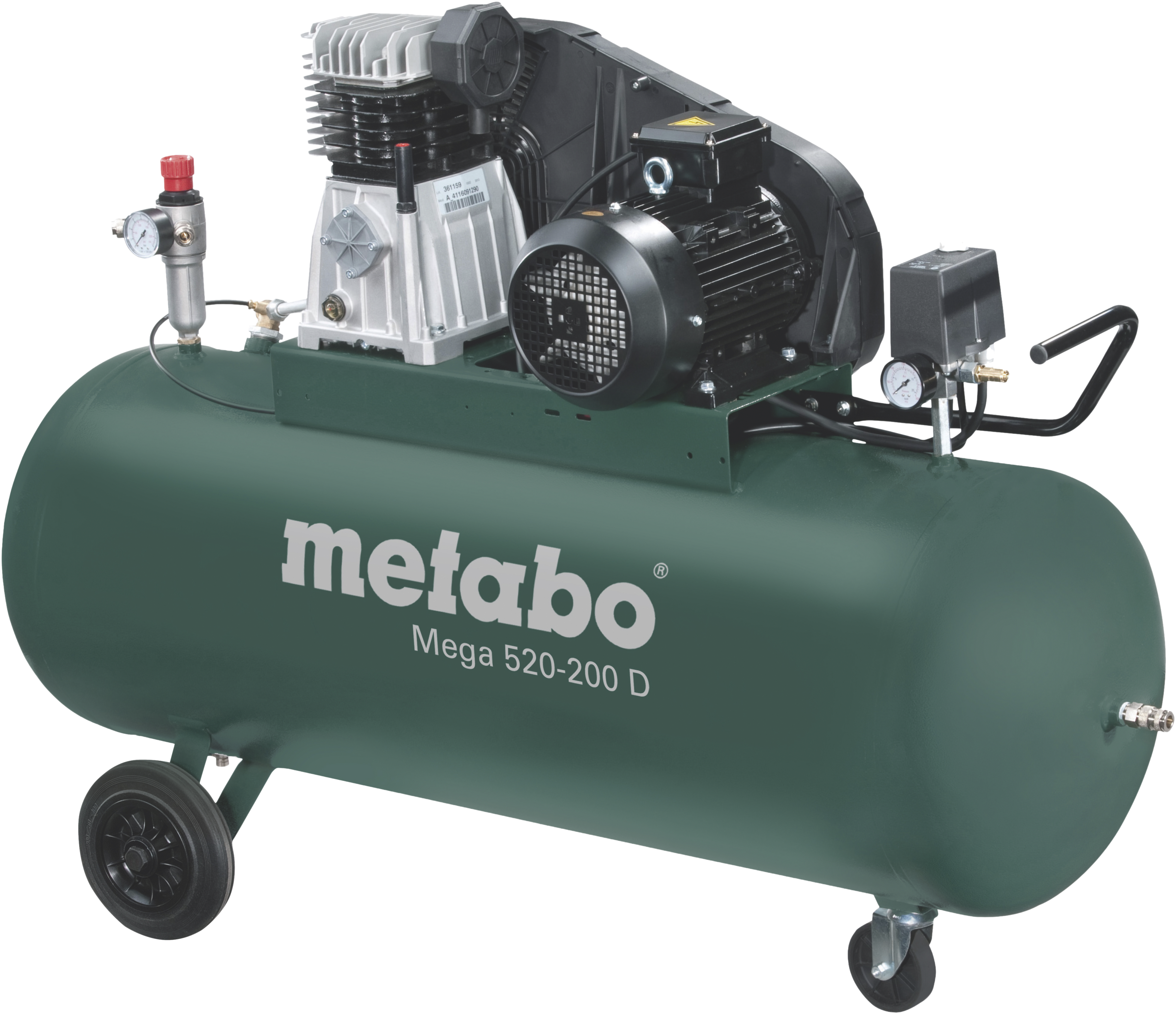 Metabo Kompressor Mega 520-200 D 10 bar 370 ltr/min 400V