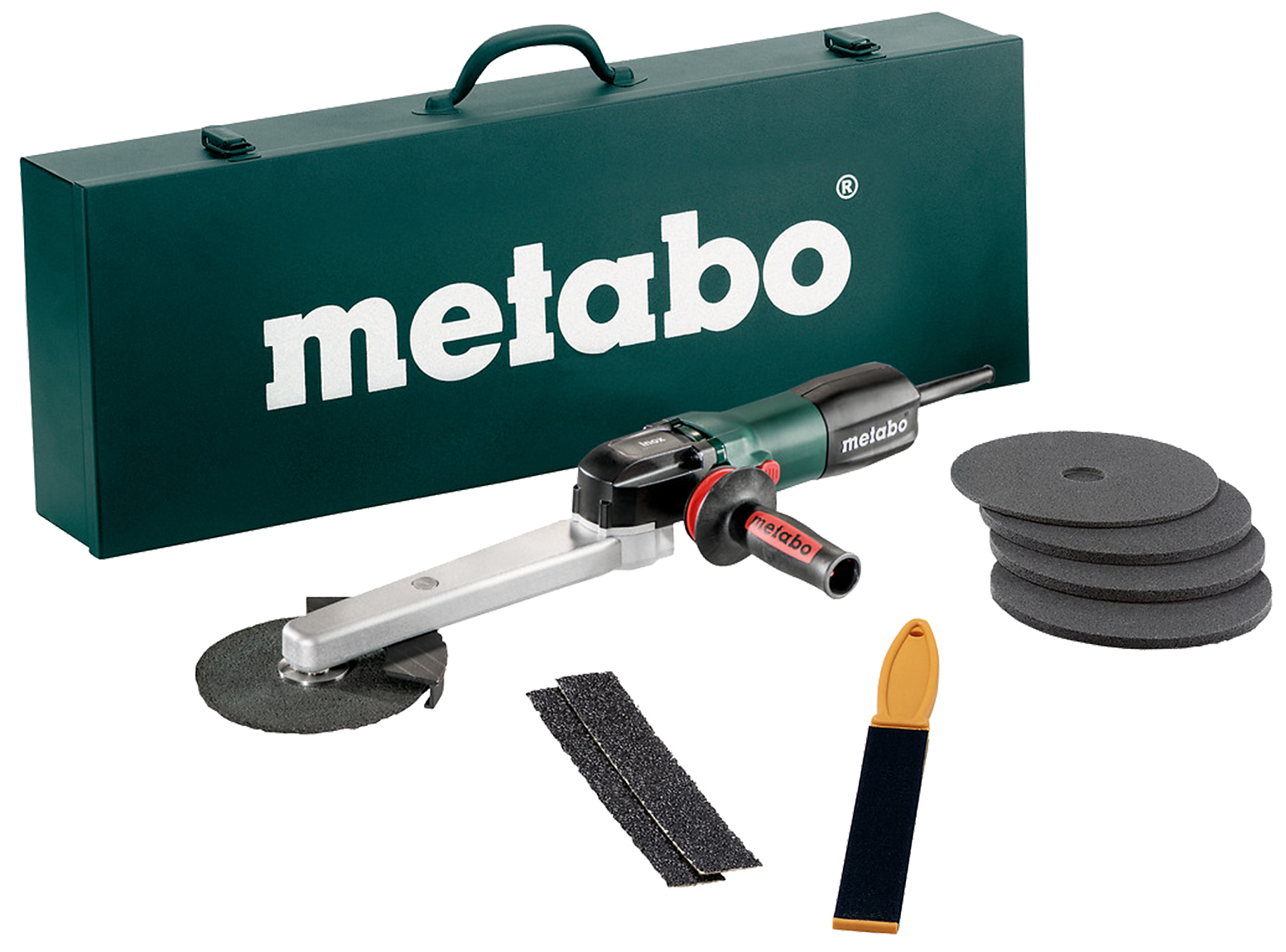 Metabo Kantslipemaskin 150mm 950W KNSE 9-150 med tilbehør