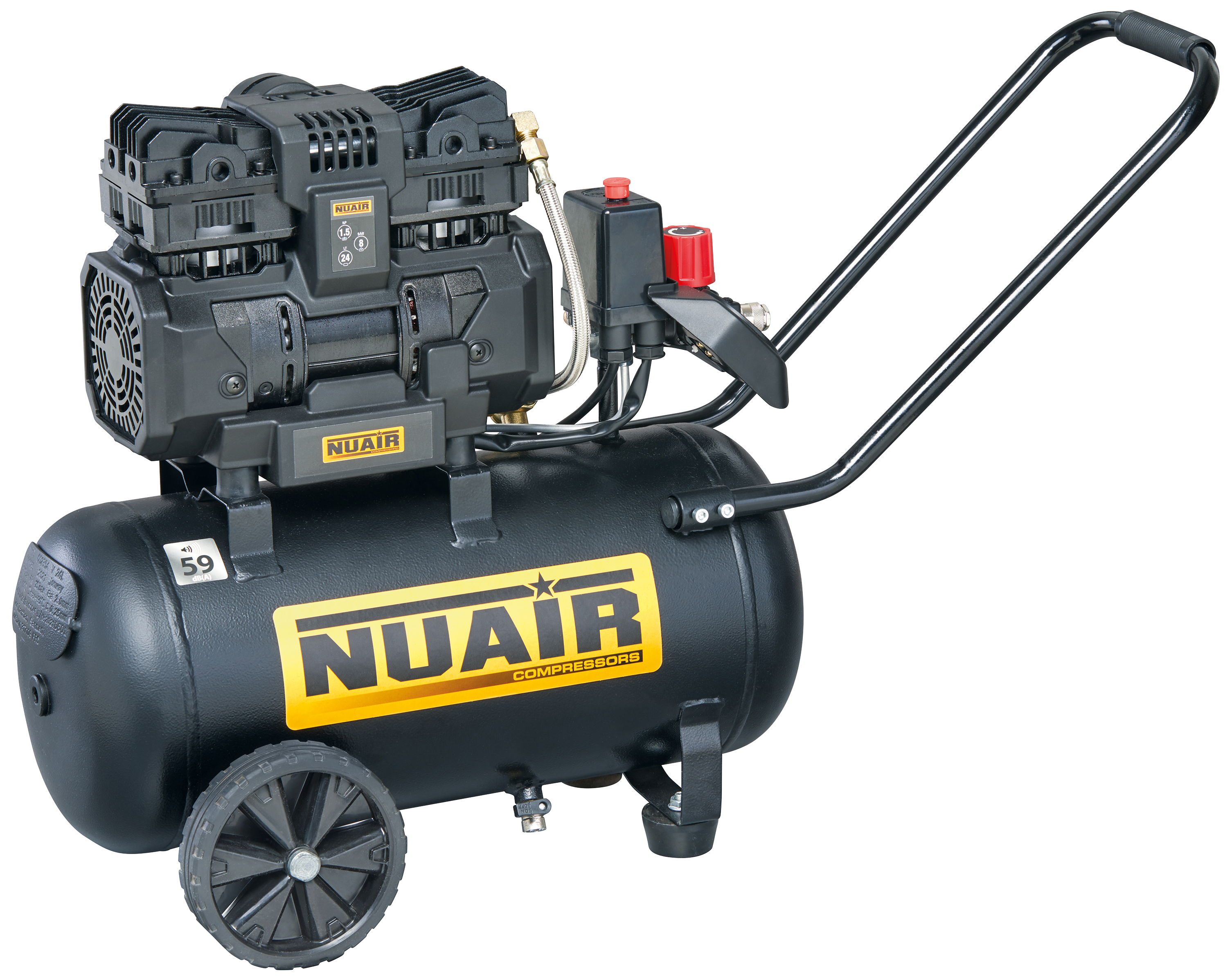 Nuair NuAir 15/24OF kompressor lydsvak 130l/m 1,5HK 230V