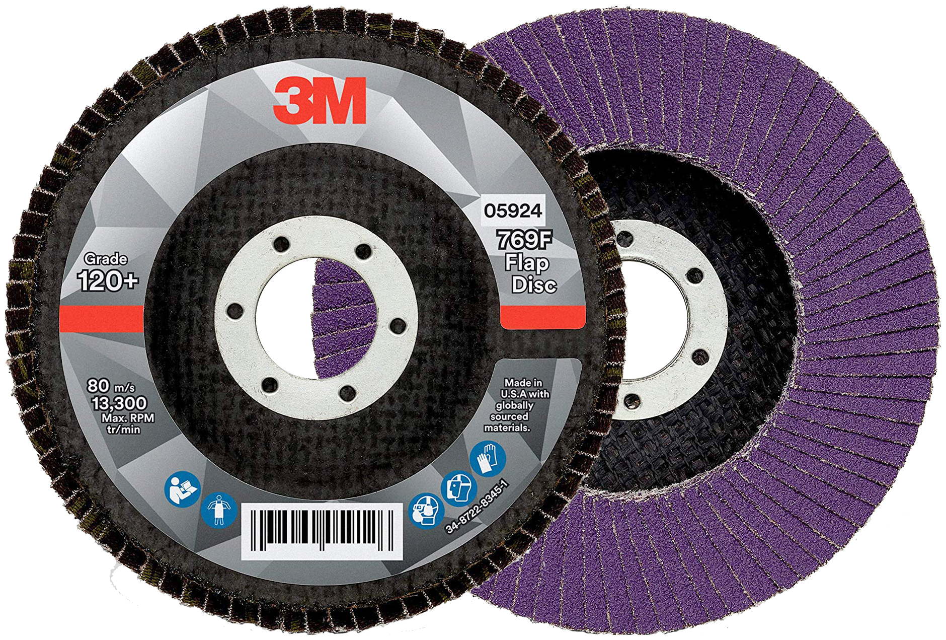 3M Sliperondell 769F korn 60 flat 125mm
