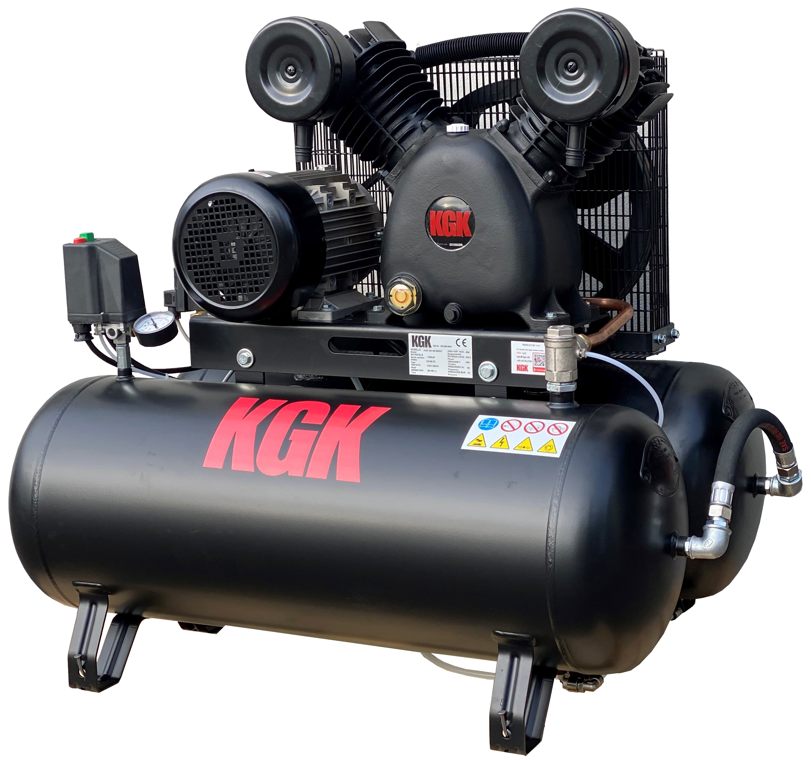 KGK Kompressor 90+90/55SW 450l/m 5,5HK 400V 2Ã90l tank