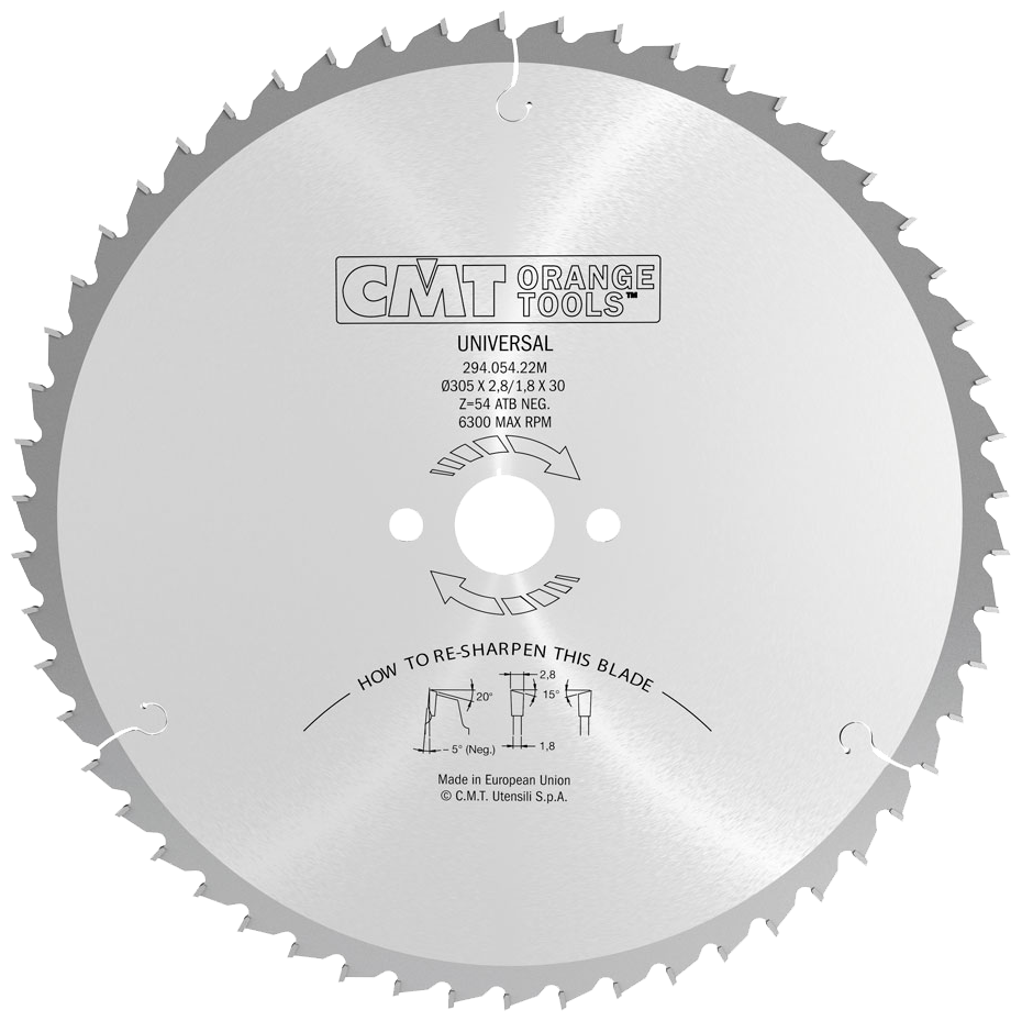 CMT Blad 305x2,8x30 Z54 W NEG