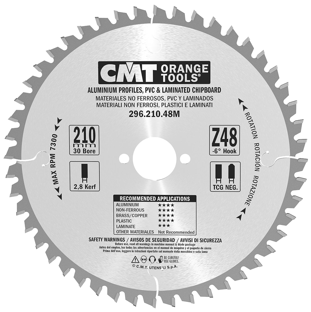 CMT Blad 210x2,8x30 Z48 NE NEG
