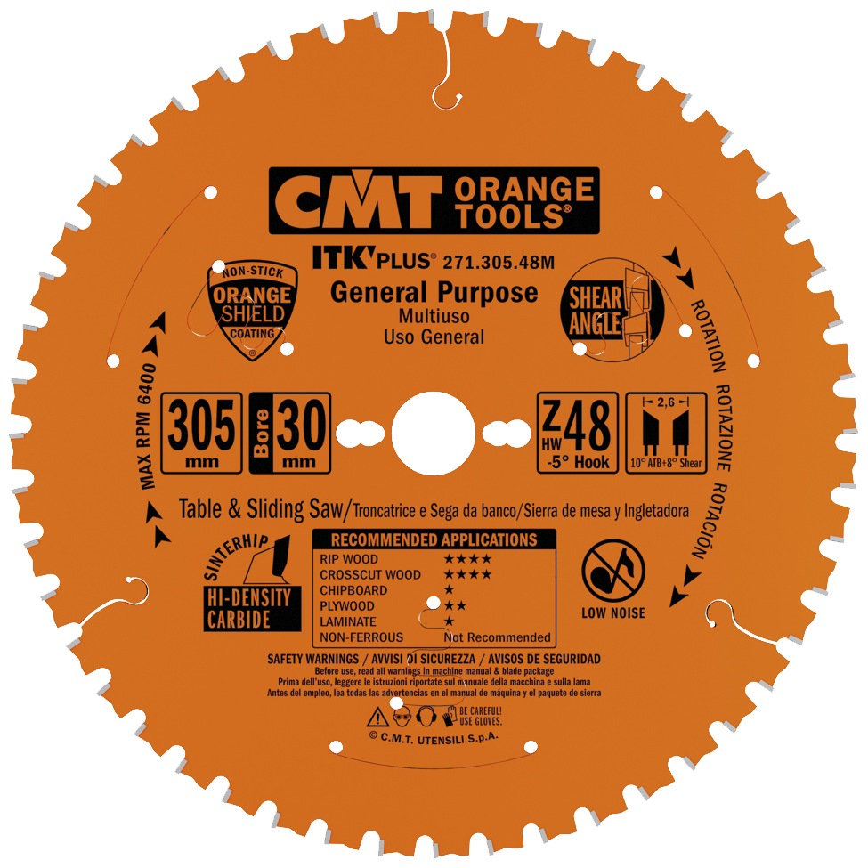 CMT Blad 305x2,6x30 Z48 W Neg
