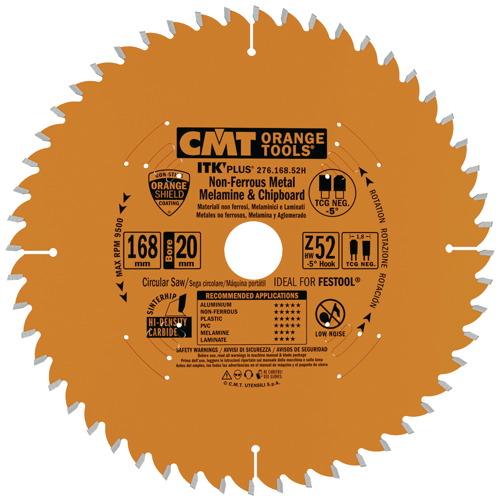 CMT Blad 168x1,8x20 Z52 NE Neg
