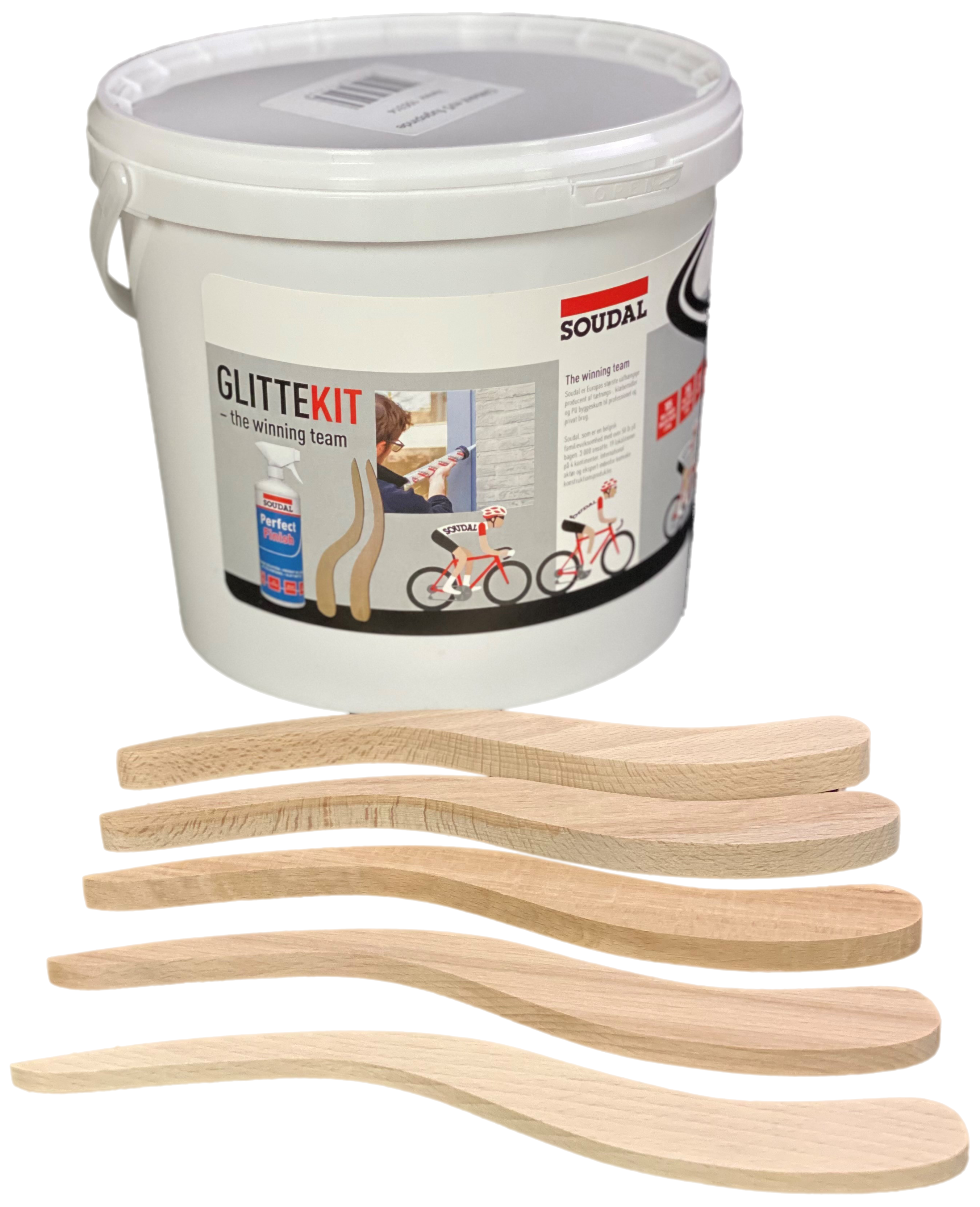 Soudal Glittekit, 5 ltr bøtte + 5 fugespisser 6-8-10-12-15mm