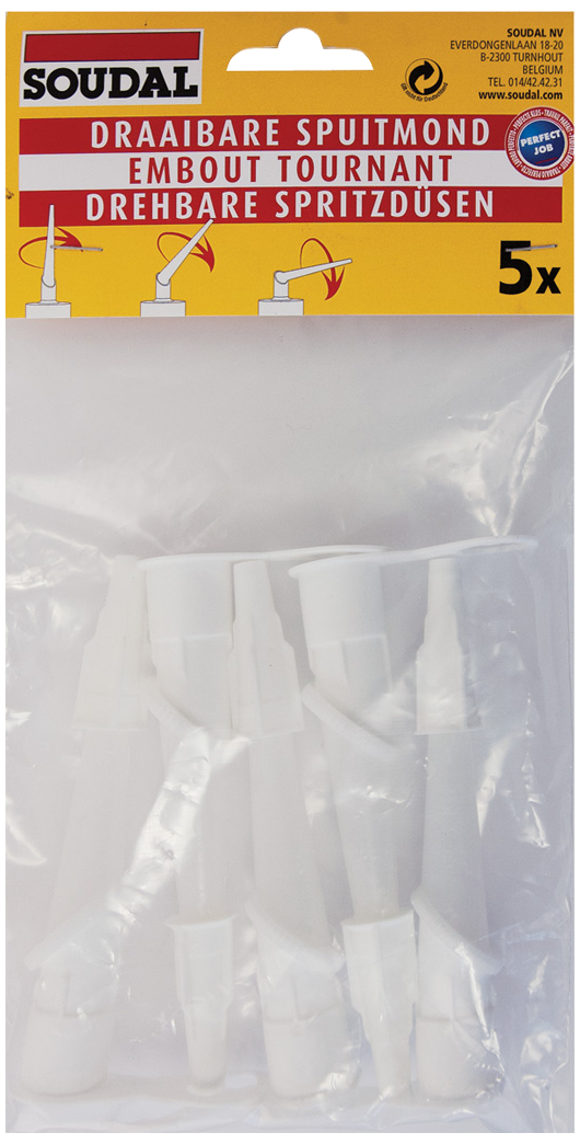 Soudal Soudal fugedyse m/drejelig spids, 5stk