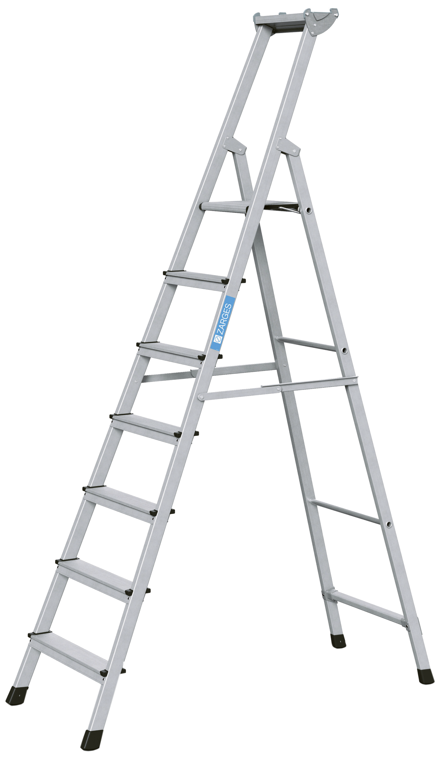 Zarges Alu-trappetrinn XLstep S 7 trinn 1,75 m