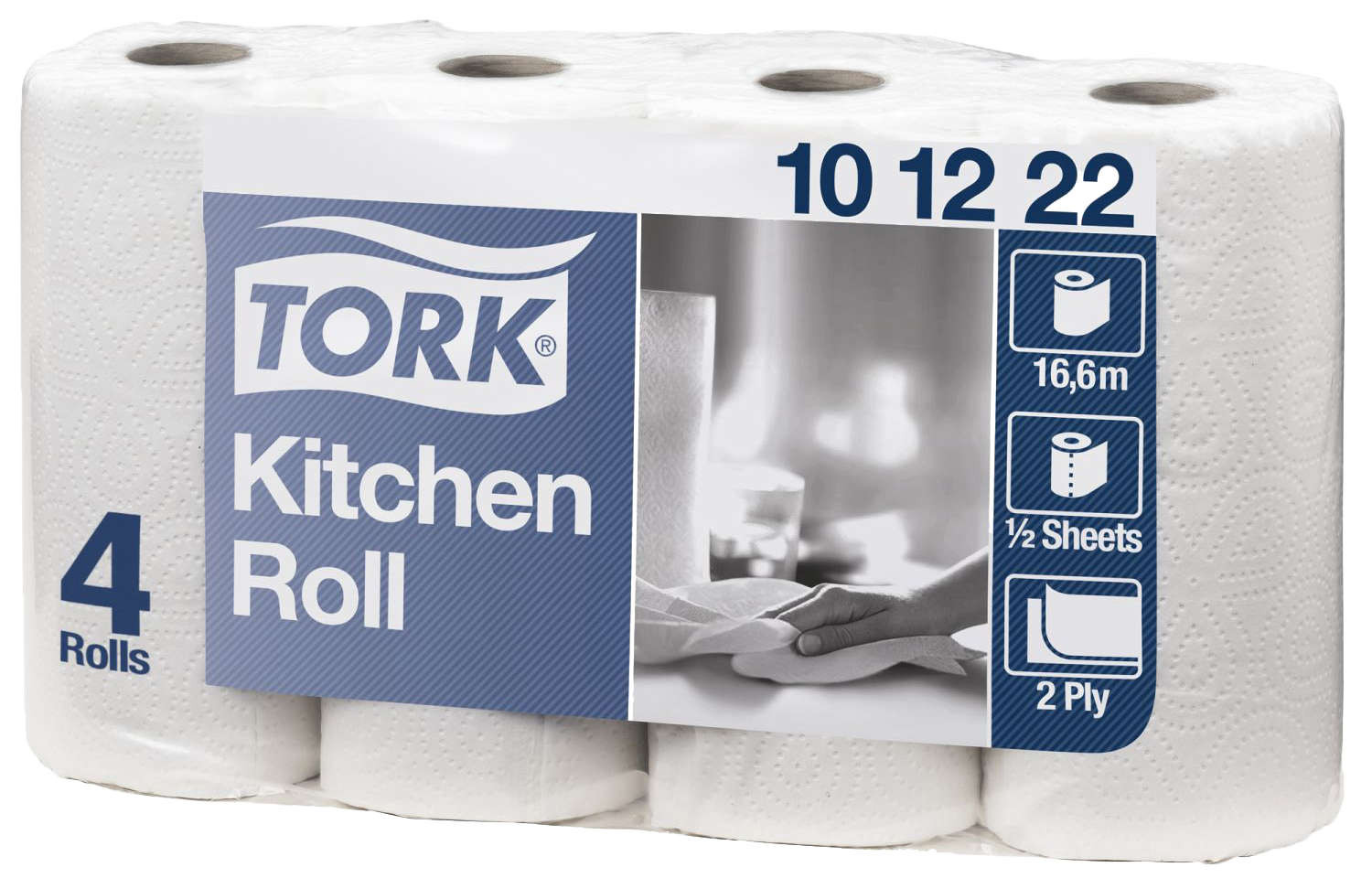 Tork Tork kjøkkenrull Plus 2-lags 16,8m, 8Ã4 rl