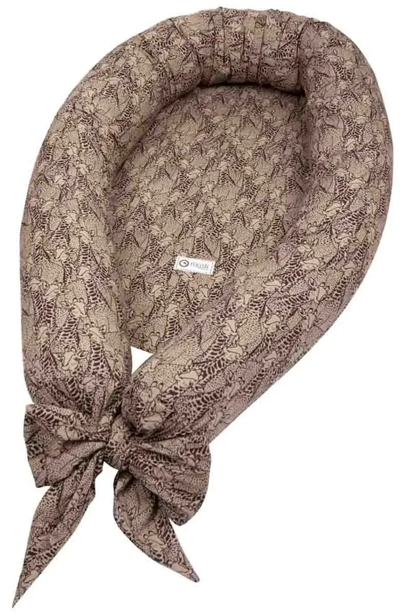 Müsli Babynest - Müsli - Av grønn bomull - 75x40 cm - Med sjiraffer