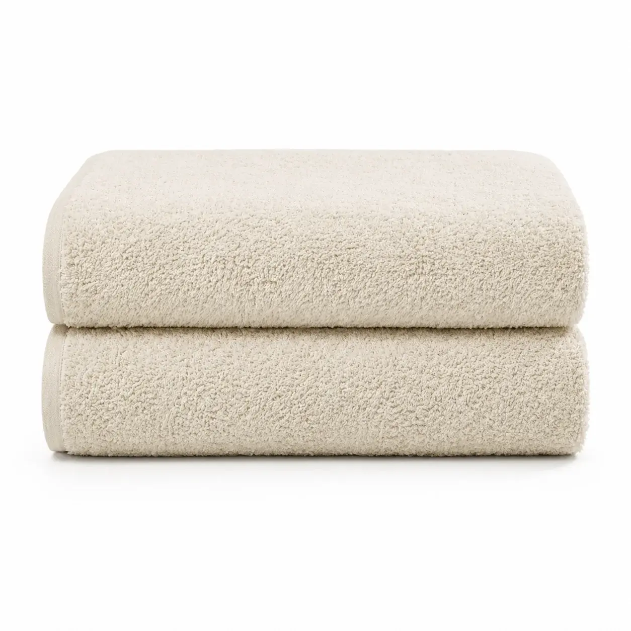 Nordisk tekstil Bomullshåndklær - 100% bomull - Badehåndklær 70x140 cm - 2-pak - Natur