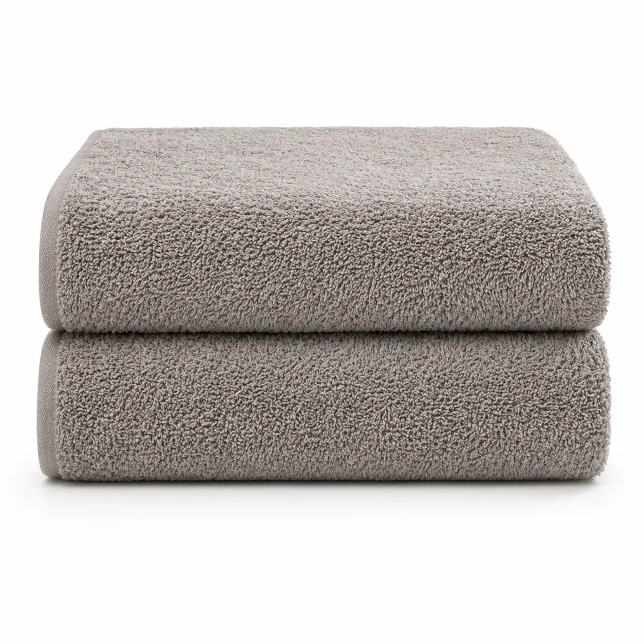 Nordisk tekstil Bomullshåndklær - 100% bomull - Badehåndklær 70x140 cm - 2-pk - Lys grå