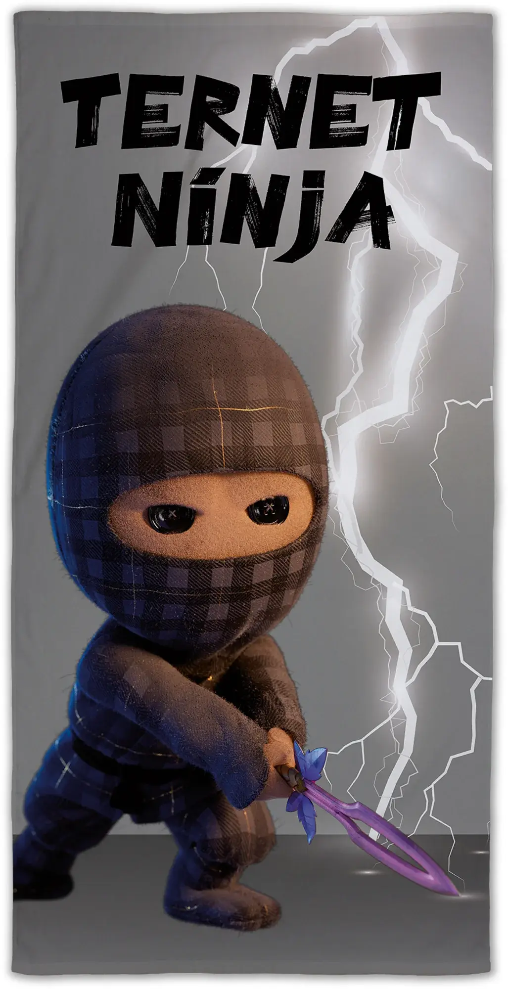 Licens Ternet Ninja håndkle - 100% bomull - Badhåndkle 70x140 cm