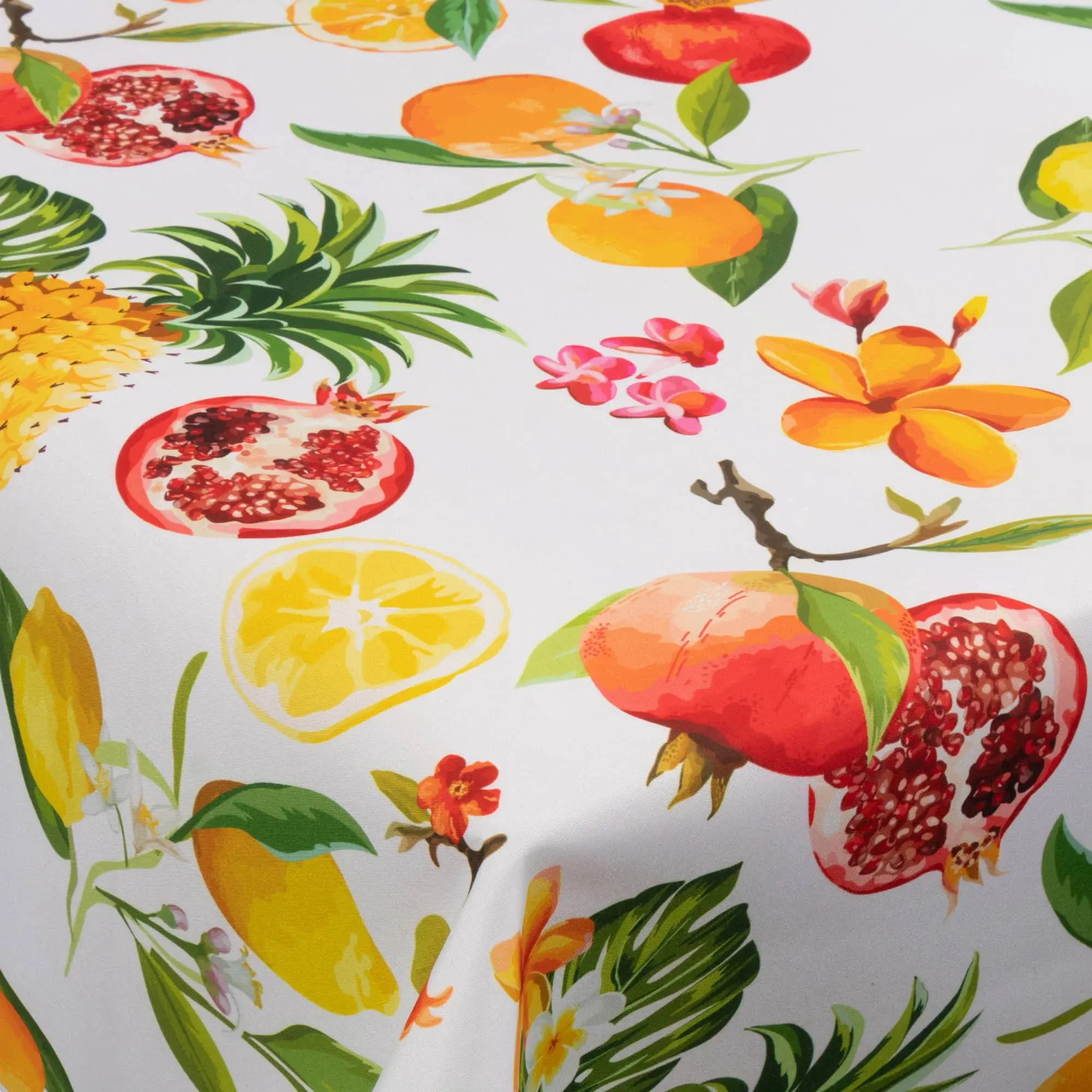 Borg Living Tekstil voksduk med akrylbelegg - 30 meter på rull - Citrus Fruits - 140 cm bred tekstilduk