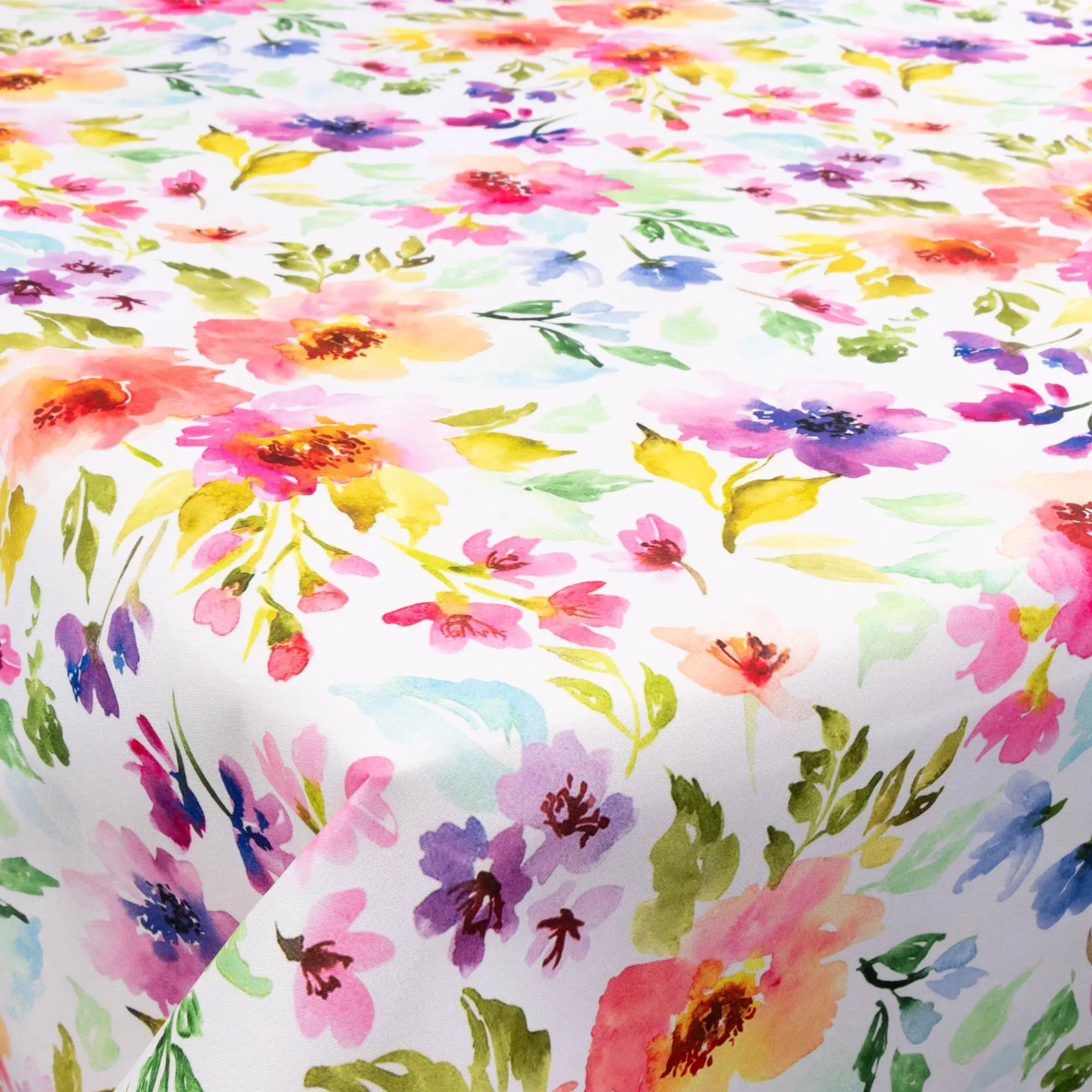 Borg Living Tekstil voksduk med akrylbelegg - 30 meter på rull - Flower multi - 140 cm bred tekstilduk