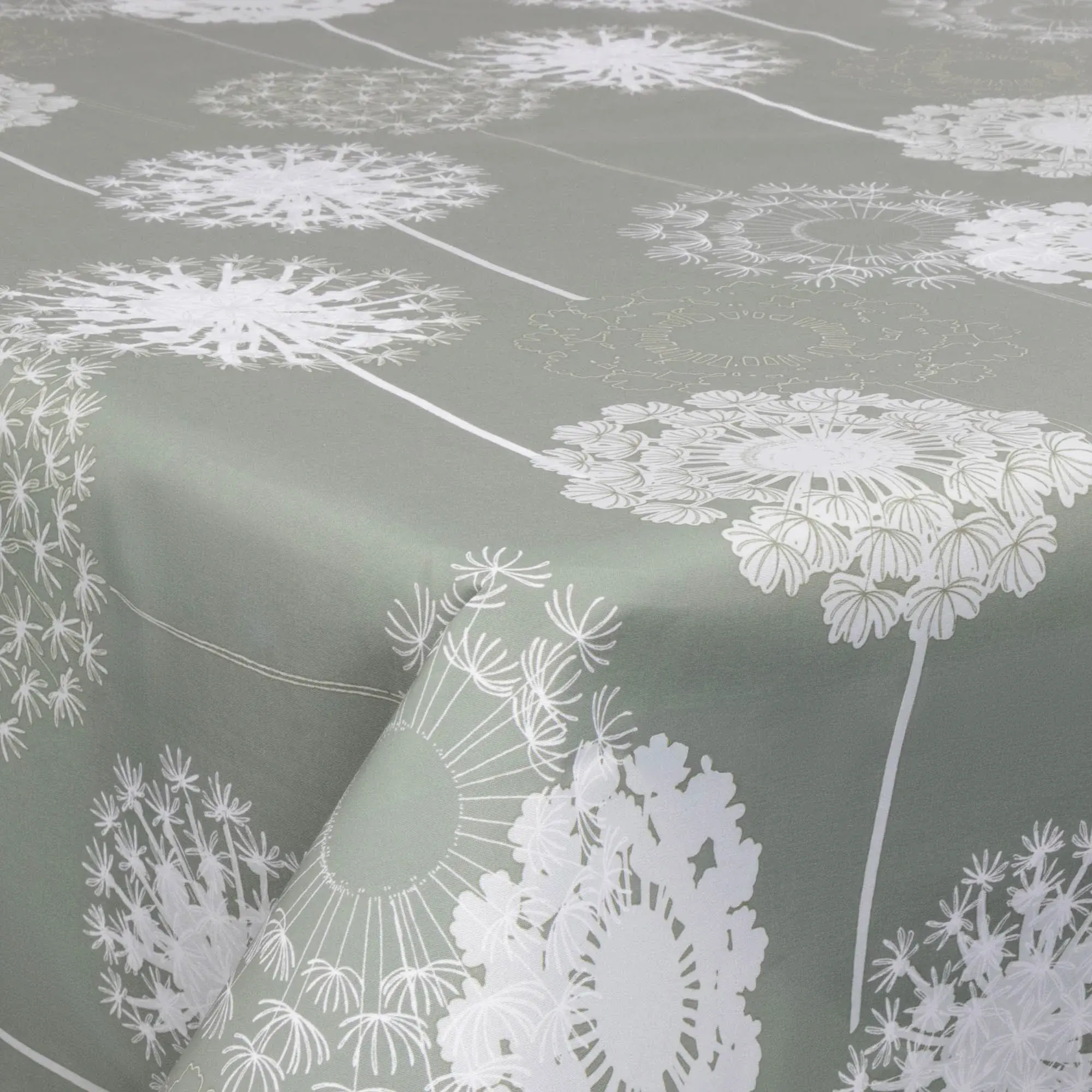 Borg Living Tekstil voksduk med akrylbelegg - 30 meter på rull - Flower black - 140 cm bred tekstilduk