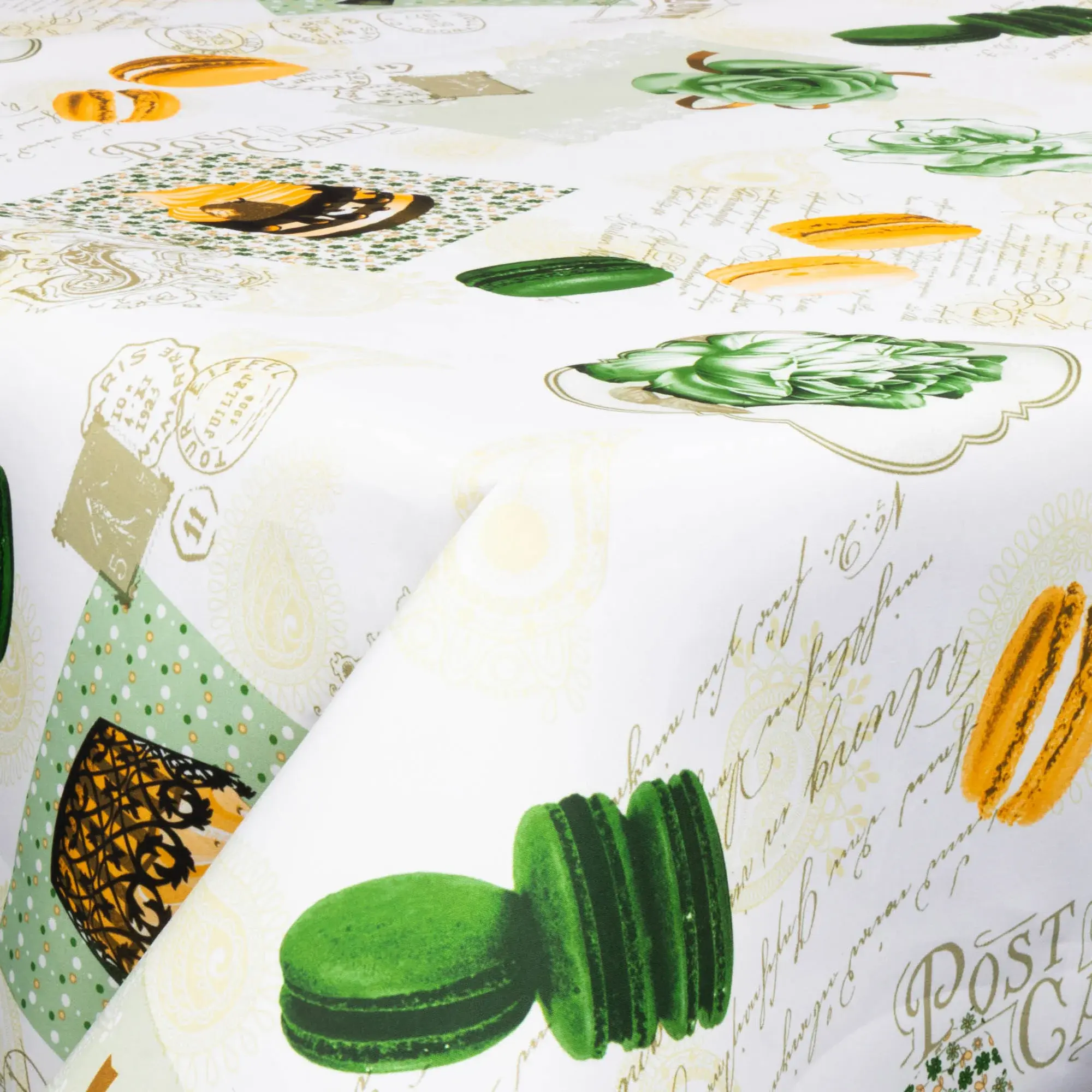 Borg Living Tekstil voksduk med akrylbelegg - 30 meter på rull - Green delight - 140 cm bred tekstilduk