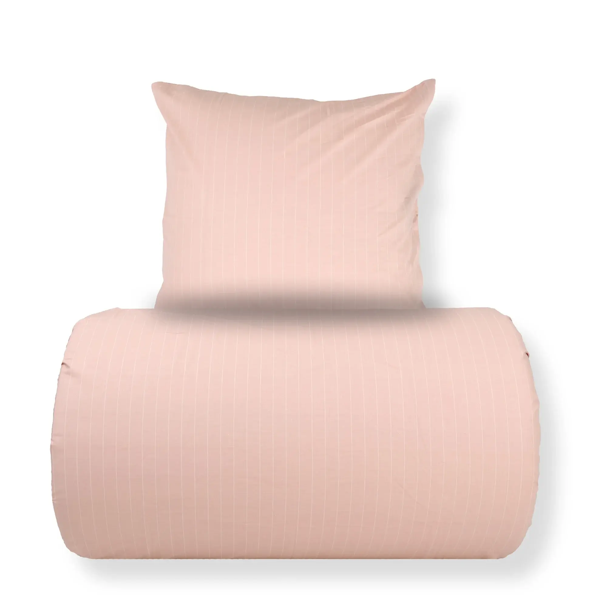 Nordstrand Home Dobbelt sengetøy 200x220 cm - 100% bomull - Rosa med hvite striper