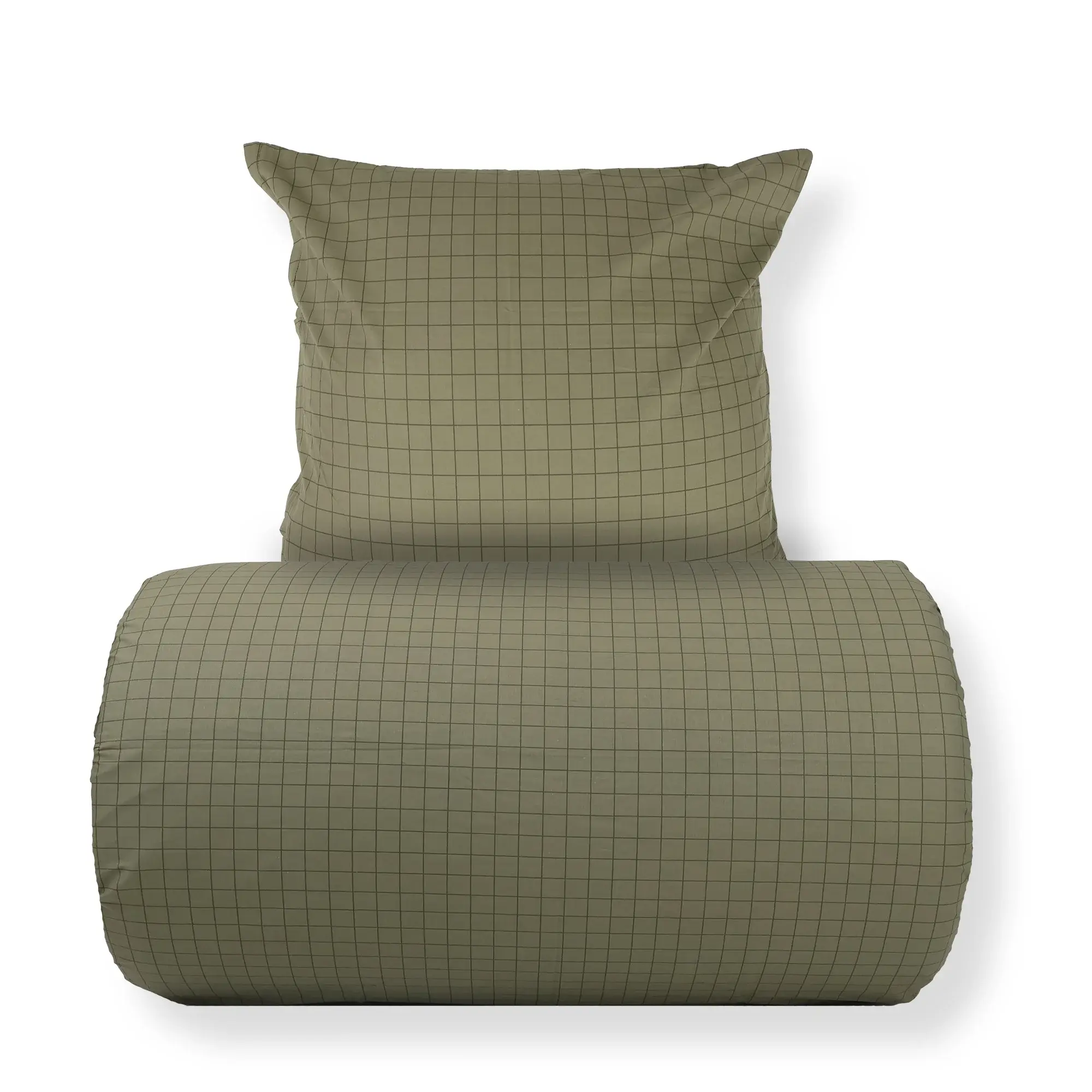 Nordstrand Home Dobbelt sengetøy 200x220 cm - 100% bomull - Grønt med mørkegrønne ruter