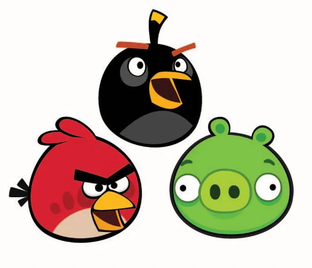 HOME-TEX Wallsticker - Angry Birds - 3 stk - 25x26,5 cm - 3D-effekt
