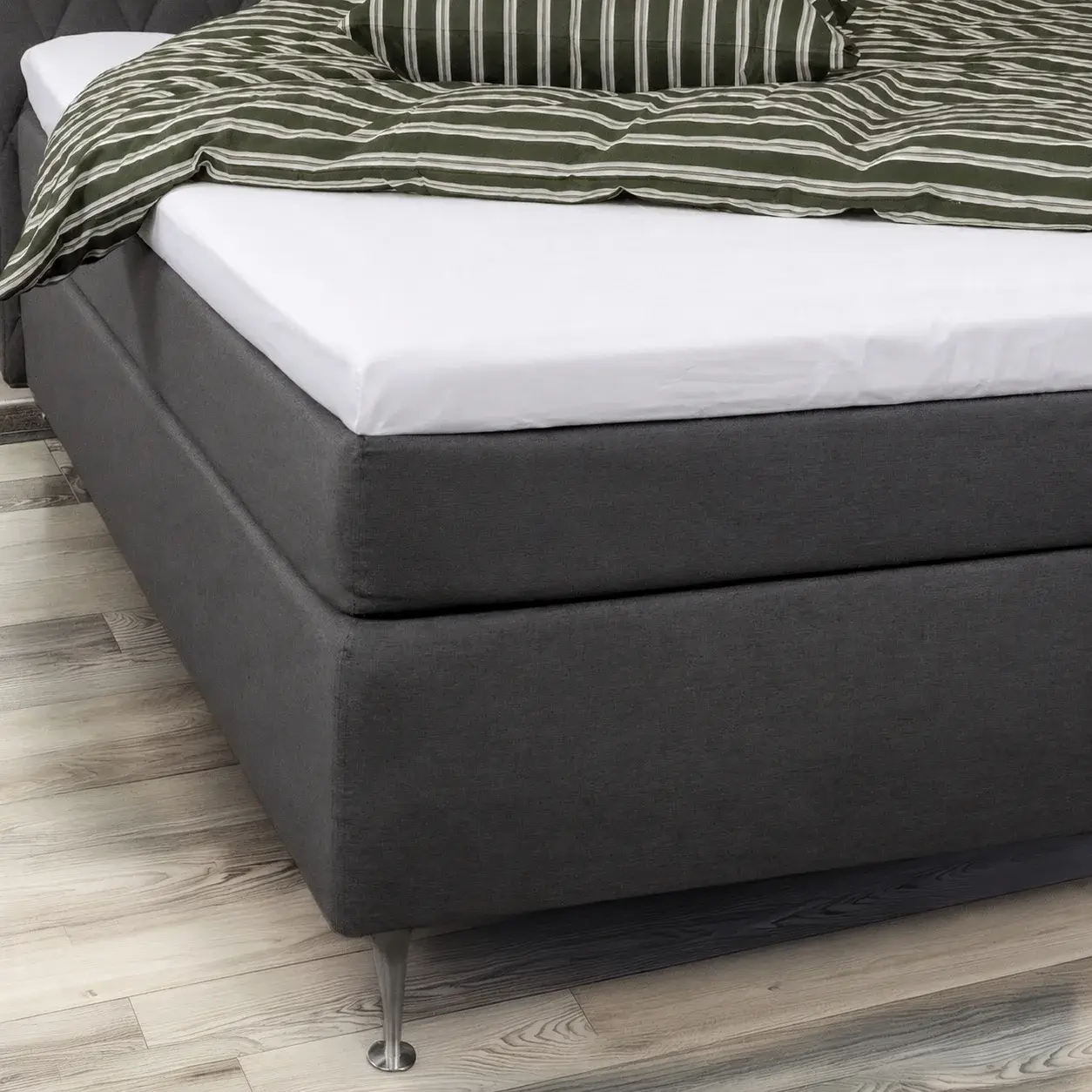 Nordstrand Home Konvoluttlaken 180x200 cm - 100% myk bomull - Høyde 8 cm - Hvitt laken til overmadrass fra Nordstrand Home