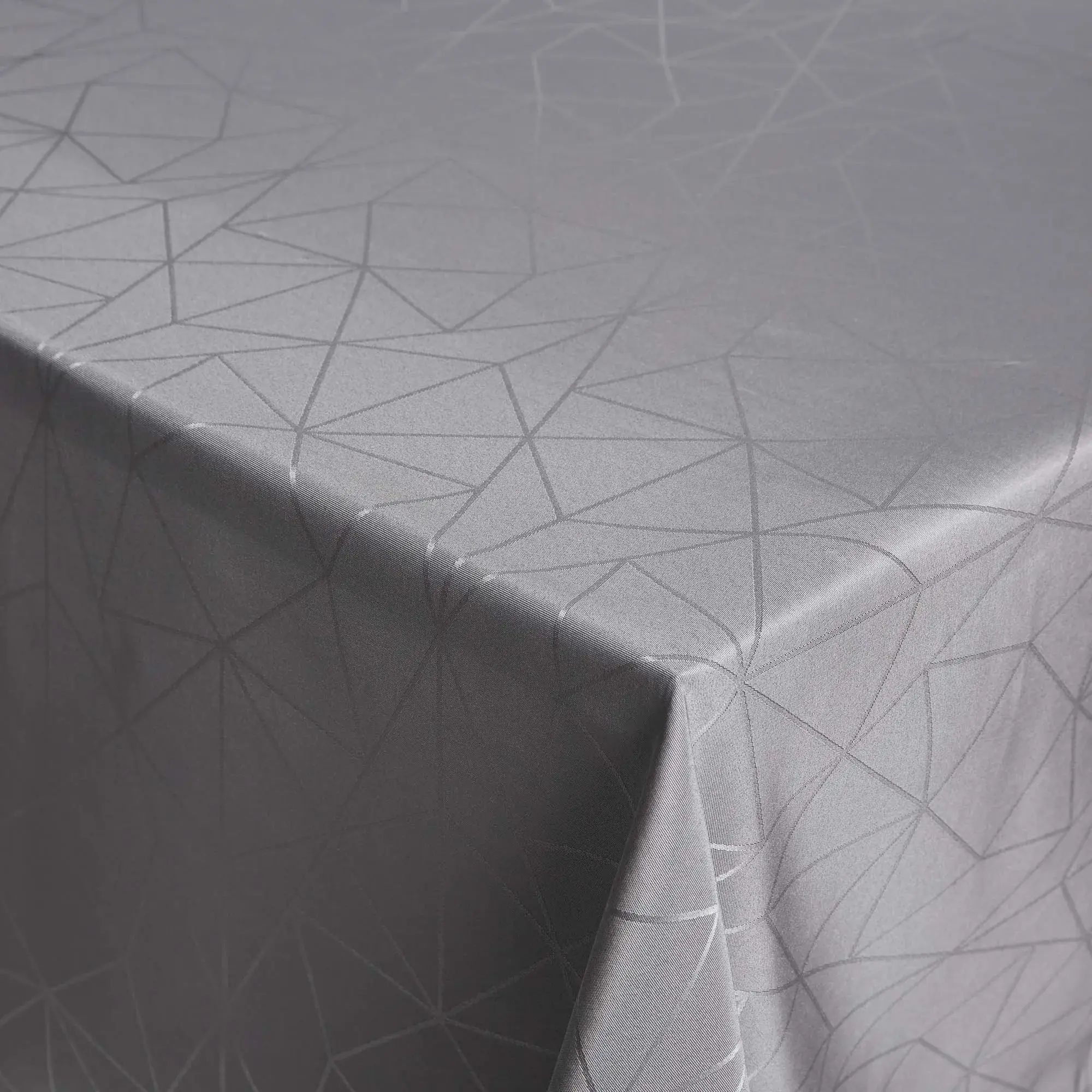 Nordstrand Home Bordduk - 140x220 cm - Jacquardduk med geometrisk mønster i grått - Eksklusiv festduk