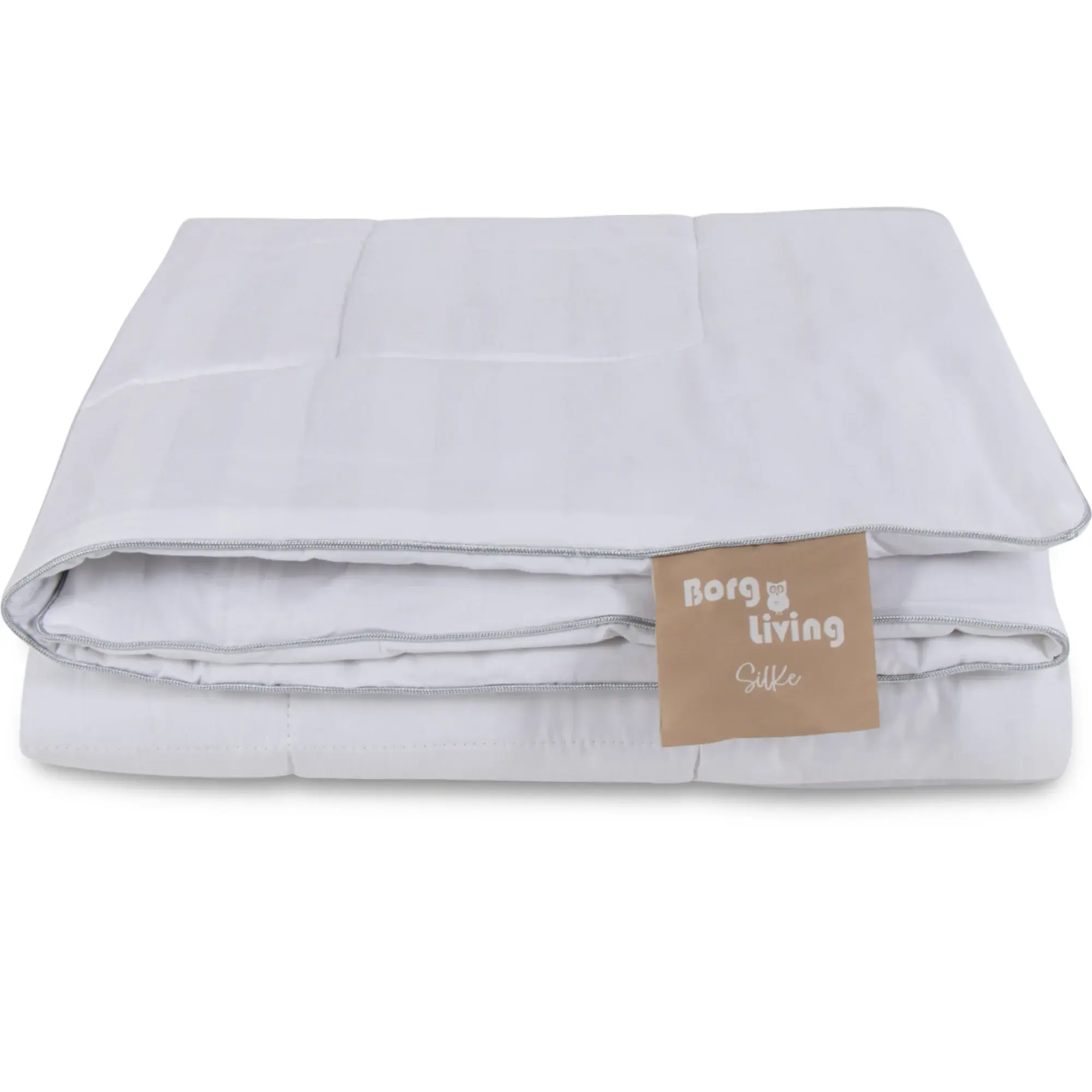 Borg Living Silkedyne med 100% morbær silkefyll - Temperaturregulerende helårsdyne - 140x220 cm - Borg Living