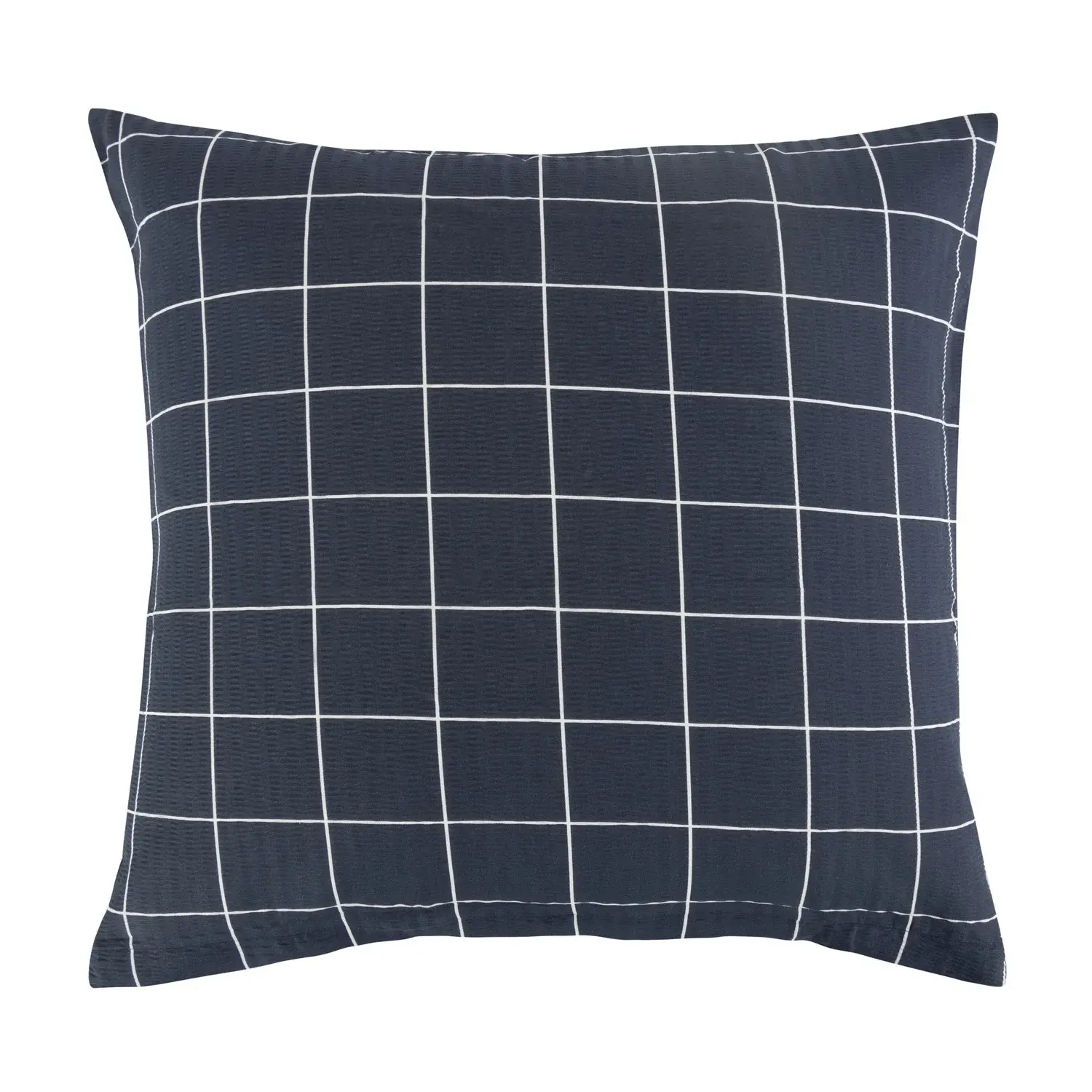 By Borg Putetrekk 60x63 cm - Kreppsengetøy - 100% bomullskrepp - Blå ruter