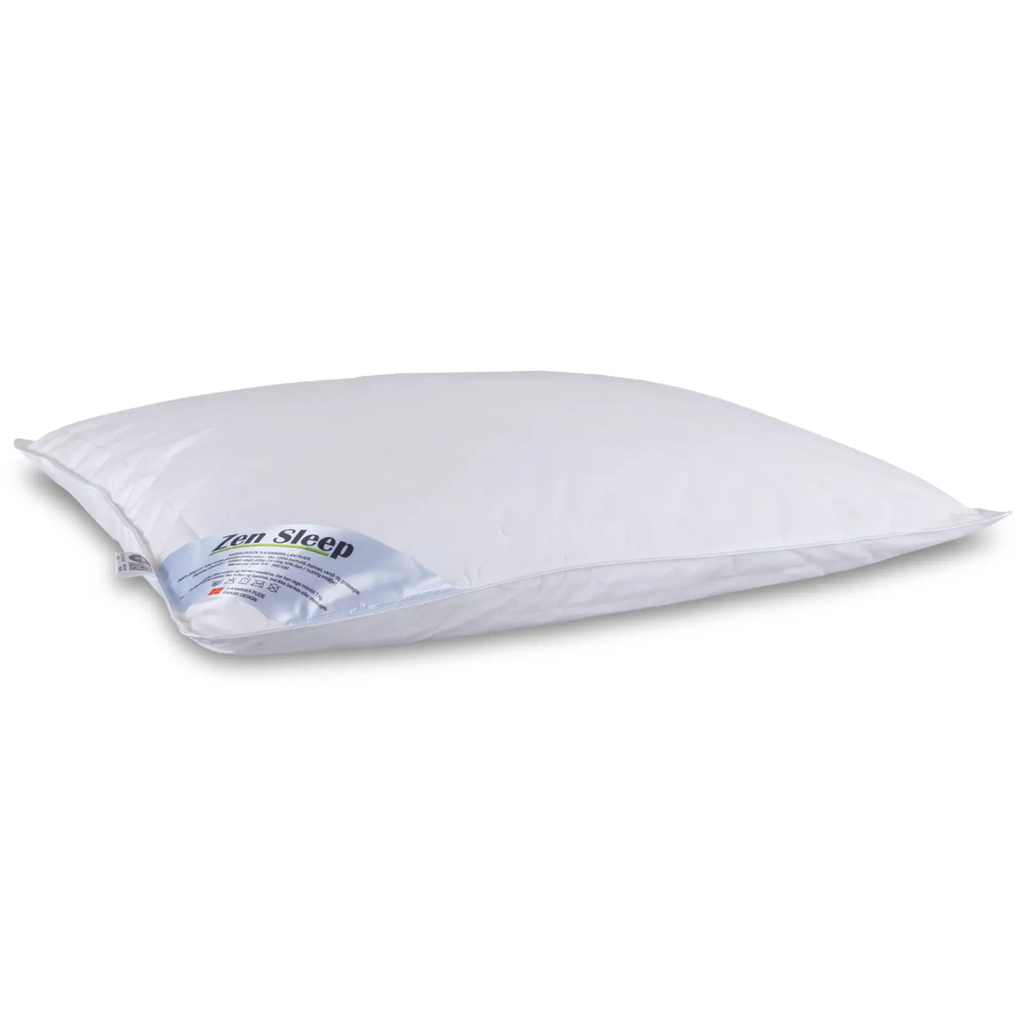 Zen Sleep Moskuspute - lav hodepute 60x63 cm - 3 kammer pute - Zen Sleep