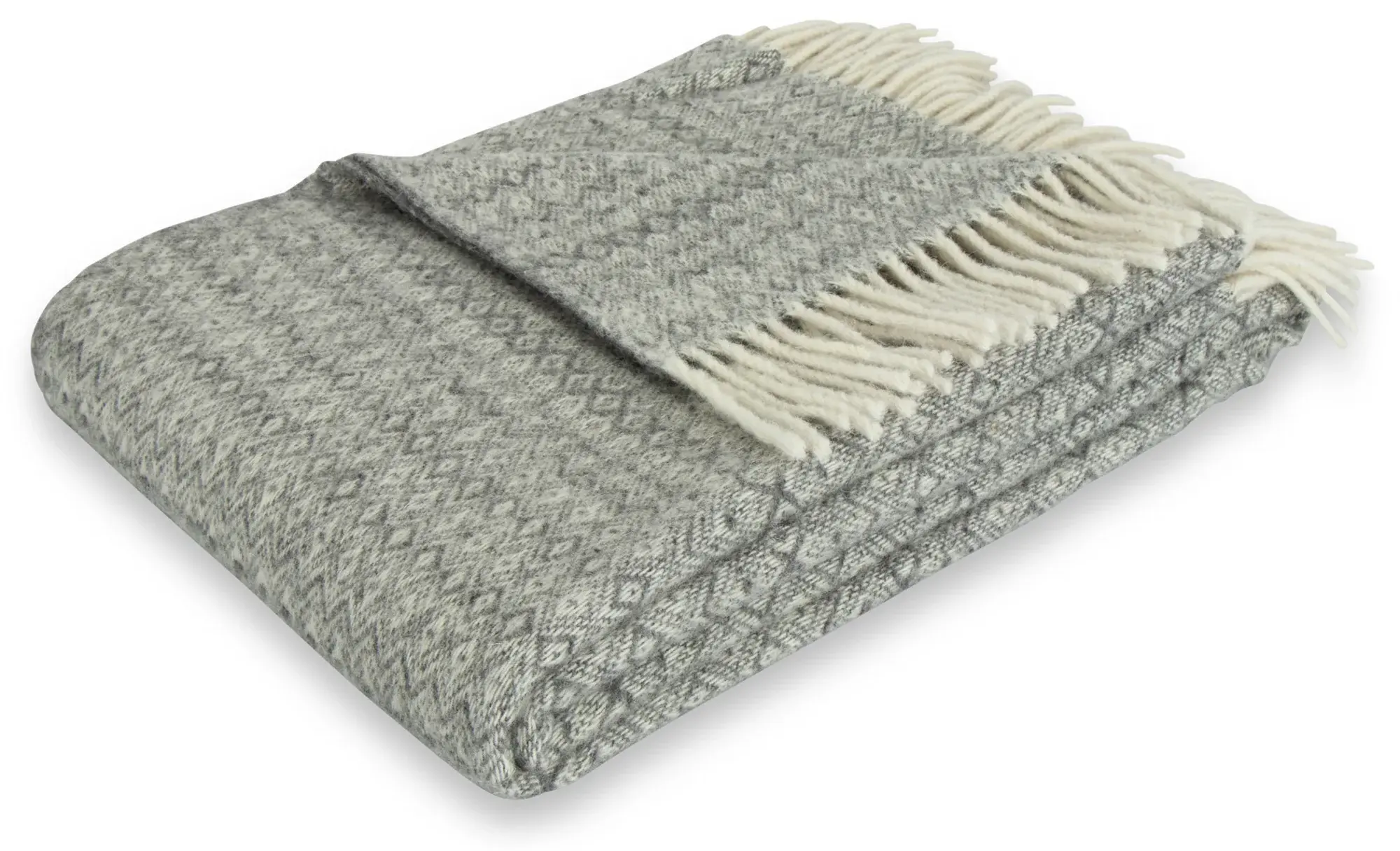 Nordstrand Home Ullpledd - Mykt ullteppe - Nordic grey - 130x200 cm - Nordstrand Home