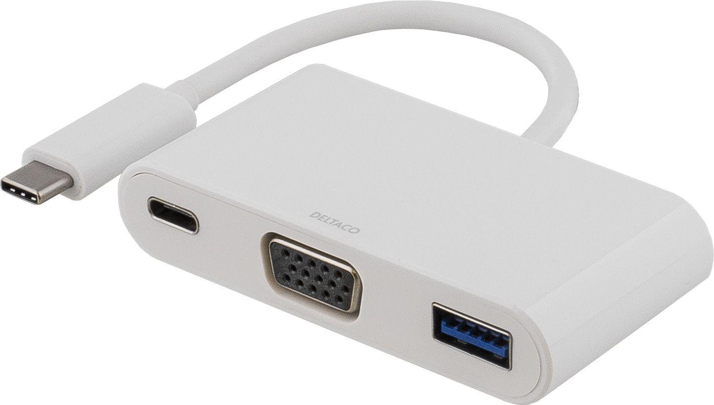 Deltaco Deltaco USB-C Adapter 60W - Hvit