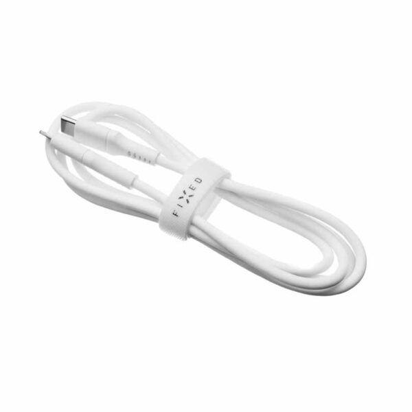 Fixed Fast flytende silikonkabel USB-C/USB-C-kabel 60W - 0,5 m Hvit
