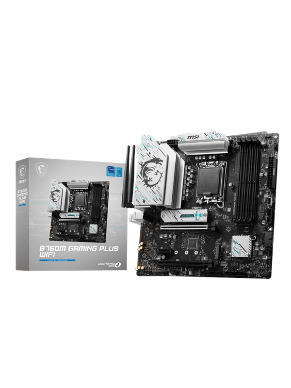 MSI MSI B760M GAMING PLUS WIFI Hovedkort - Intel B760 - Intel LGA1700 socket - DDR5 RAM - Micro-ATX