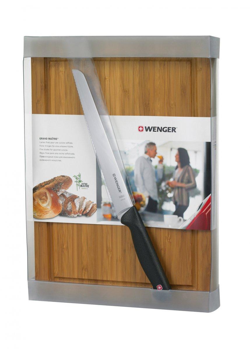Annan Tillverkare Wenger Grand Maitre Set - Bread knife + Cuttingboard of Bambu