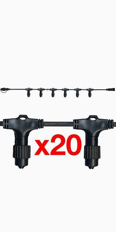 Star Trading Star Trading / System LED stamkabel 2 meter - 20 tilkoblinger