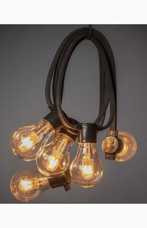 Konstsmide Konstsmide Lyslenke 10 amber utskiftbare LEDpærer 24V/IP44. 2392-800